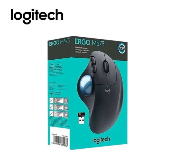 Logitech M575 Ergo Wireless Trackball Mouse