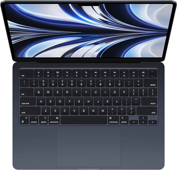 Apple 2022 MacBook Air Laptop with M2 chip: Built for Apple Intelligence, 13.6-inch Liquid Retina Display, 8GB RAM, 512GB SSD Storage, Backlit Keyboard, 1080p FaceTime HD Camera; Midnight